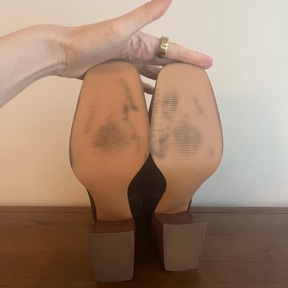 Marc Fisher Floria Black Leather Ankle Boots - Picture 5 of 8